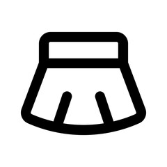 Poster - skirt line icon