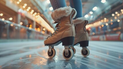 Roller Skates in an Indoor Rink