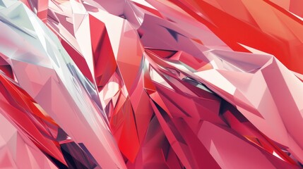 Wall Mural - abstract red and white geometric pattern.