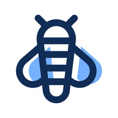 Wall Mural - bee filled line icon