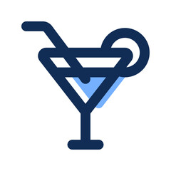 Sticker - cocktail filled line icon