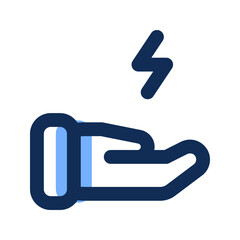 Sticker - save energy filled line icon