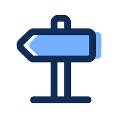 Sticker - signpost filled line icon