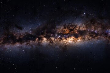 Wall Mural - starfield and milky way galaxy on night sky background