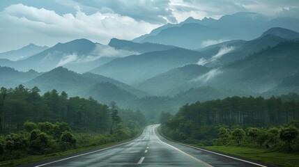 Canvas Print - Scenic Mountain Highway