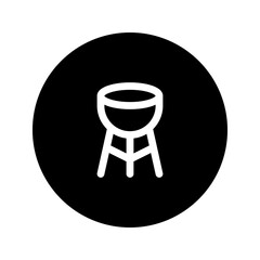 Sticker - barbecue line circular icon