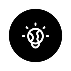 Poster - eco bulb line circular icon