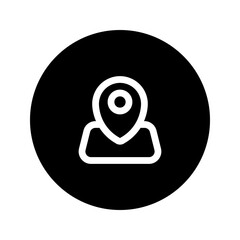 Poster - location line circular icon