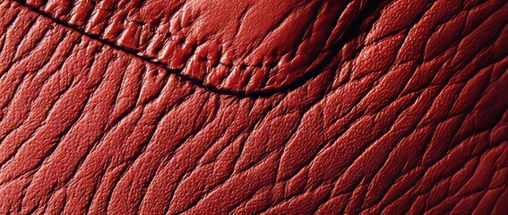 This is a red leather texture with a luxury macro leather background.