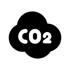 Wall Mural - co2 glyph icon