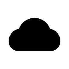 Sticker - cloud glyph icon