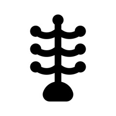 Wall Mural - coat rack glyph icon