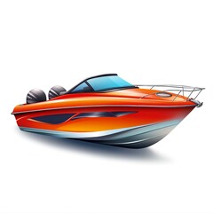 Wall Mural - Watercraft vehicle boat transportation. on white background