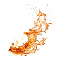 Wall Mural - fire isolated on white background