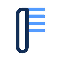 Poster - comb outline color icon