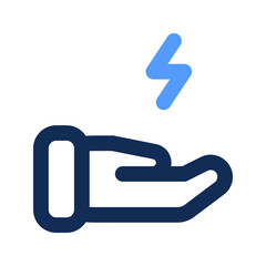 Poster - save energy outline color icon