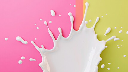 Poster - Milk Splash on Color.