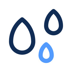 Sticker - water drop outline color icon