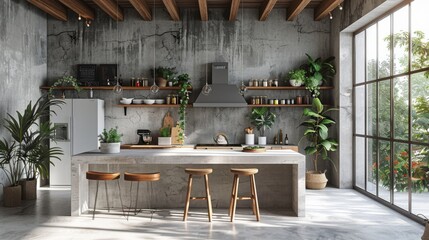 Wall Mural - Modern Industrial Kitchen