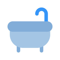 Sticker - bathtub flat icon