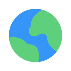 Poster - earth globe flat icon