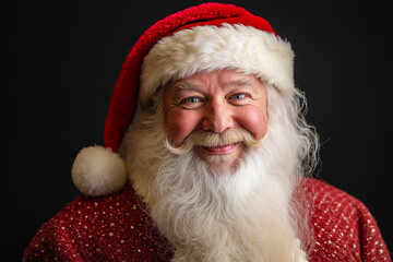 Canvas Print - A man with a long white beard and a red hat