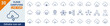 © Yunus - Cloud computing web line icon set. Set of 30 outline icons related to cloud technology, data center, connection network, digital service, database platform, collection. Vector illustration.