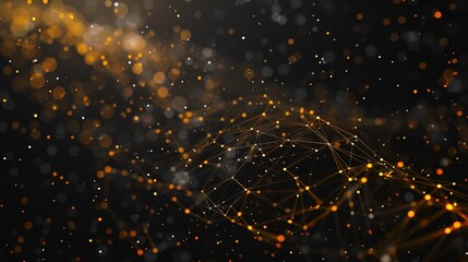 abstract black and gold virtual network design