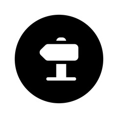 Sticker - signpost glyph circular icon