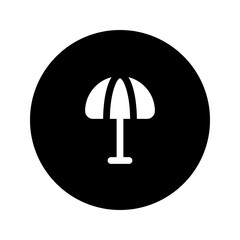 Poster - umbrella glyph circular icon