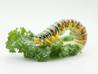 Canvas Print - caterpillar on a leaf