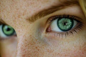 Canvas Print - Extreme Close Up of a Blue Eye with Detailed Iris Pattern Highlighting the Intricacies of Human Vision and the Uniqueness of Individual Eye Structure