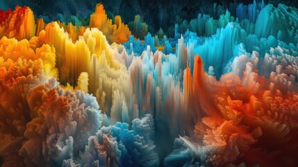 Wall Mural - abstract sky with multicolored clouds.
