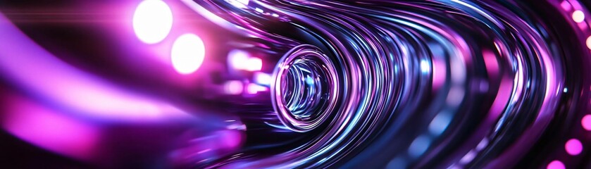 Wall Mural - a vibrant, swirling tunnel of light with dynamic colors, perfect for futuristic themes and digital a