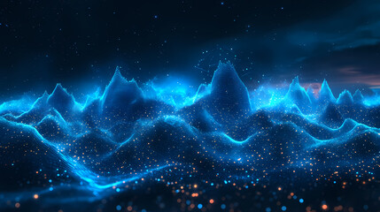 Wall Mural - Abstract background of grainy mountain range shapes