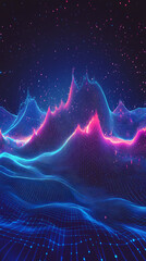 Wall Mural - Abstract background of grainy mountain range shapes