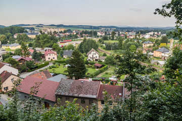 Wall Mural - Aerial view of Letohrad, Czech Republic