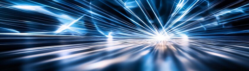 Wall Mural - dynamic light rays create an abstract background that symbolizes speed, energy, and modern technolog