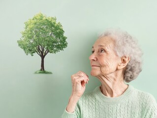 Poster - portrait of a senior woman