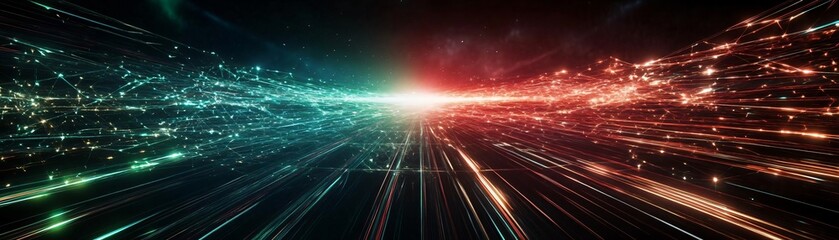 Sticker - vibrant light streaks create a surreal sense of speed and motion, evoking feelings of energy and inn