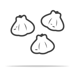 Poster - Steamed dumplings icon transparent vector isolated