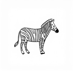 zebra black icon isolated on white