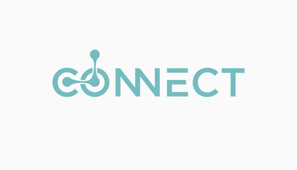 Canvas Print - connect connections logo template vector illustration icon element