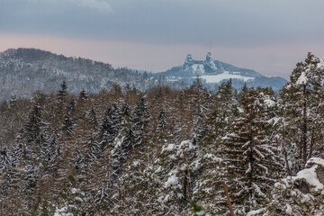 Sticker - Winter view Trosky castle in Cesky raj (Czech Paradise) region, Czech Republic