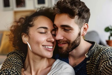 Wall Mural - You're my everything, babe Cropped shot of an affectionate young couple relaxing at home