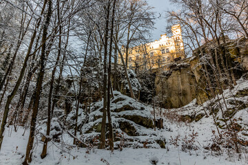 Sticker - Winter view of Hruba Skala castle, Czech Republic