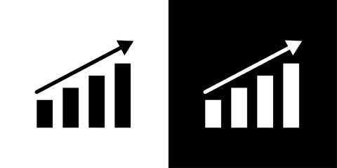 Increase chart icon (2) logo set vector