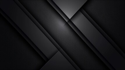 Wall Mural - Dark abstract background with black and light grey gradient diagonal lines pattern and shadow decoration. Minimalist black texture. Luxury style. , Generative AI