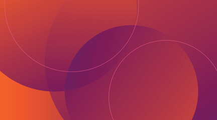 Wall Mural - Abstract background featuring gradient overlapping circles in orange and purple hues for wallpaper, backdrop and post design