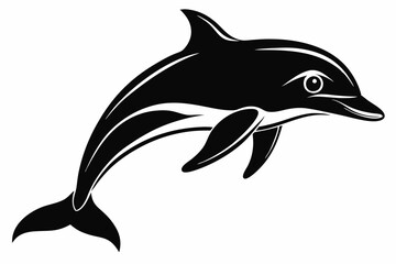 Wall Mural - Dolphin silhouette icon vector illustration